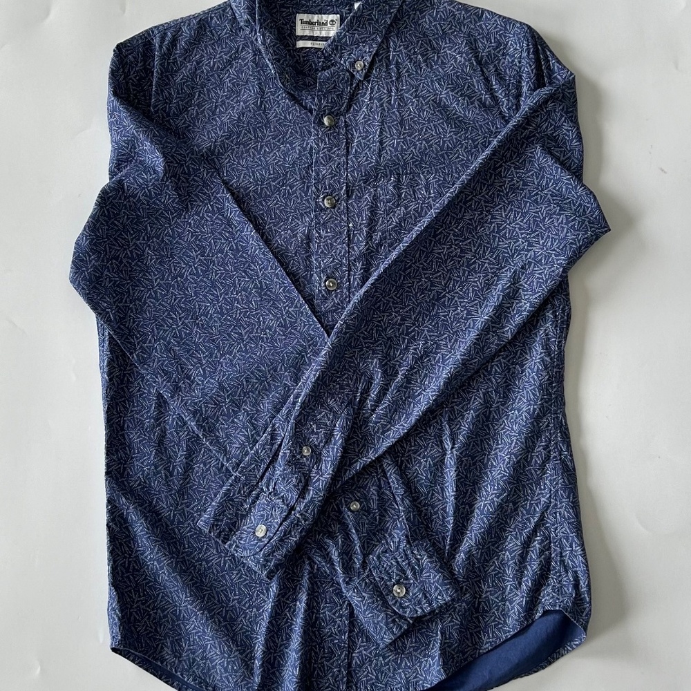 Timberland Men’s Blue Casual Button Down Shirt NWOT Size S